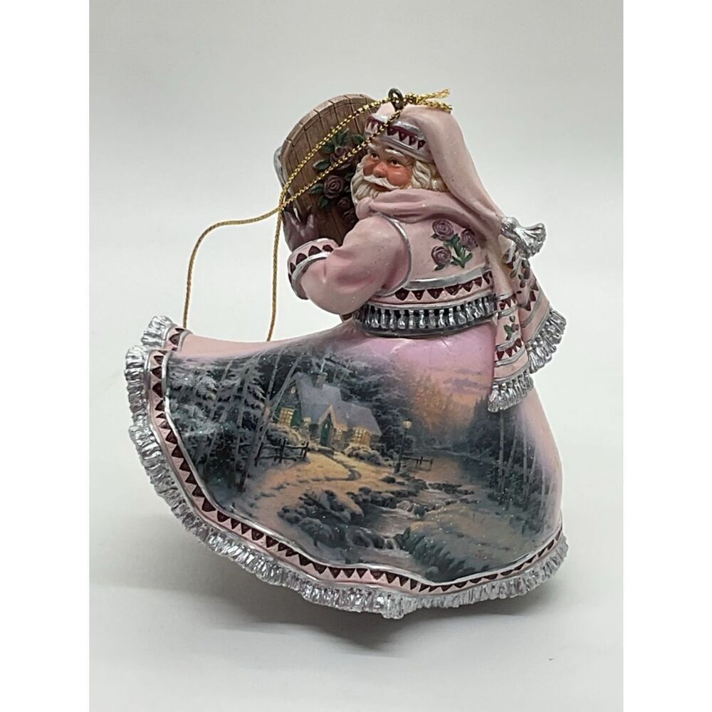 Ashton-Drake Old World Thomas Kinkade Santa Ornament Winter Path of Welcome